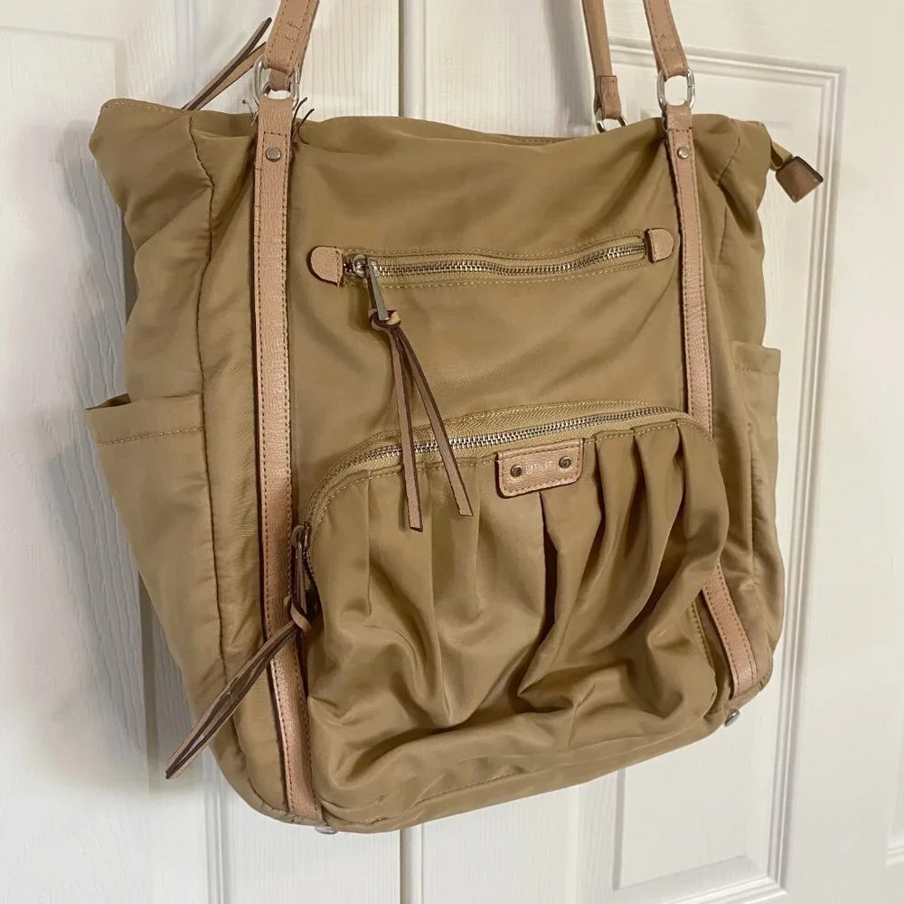 Utiliti - Tan Nylon Travel Tote/ Diaper bag